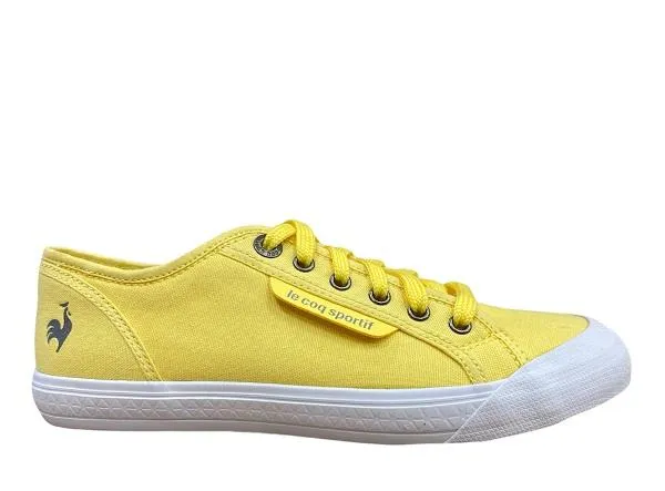 Le Coq Sportif scarpa sneakers in tela da adulti Deauville Plus 1411204 giallo Hi Top Platform Sneakers