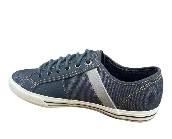 Le Coq Sportif scarpa sneakers in tela e pelle da uomo Saint Malo 2 1411285 grigio scuro Football Sneakers
