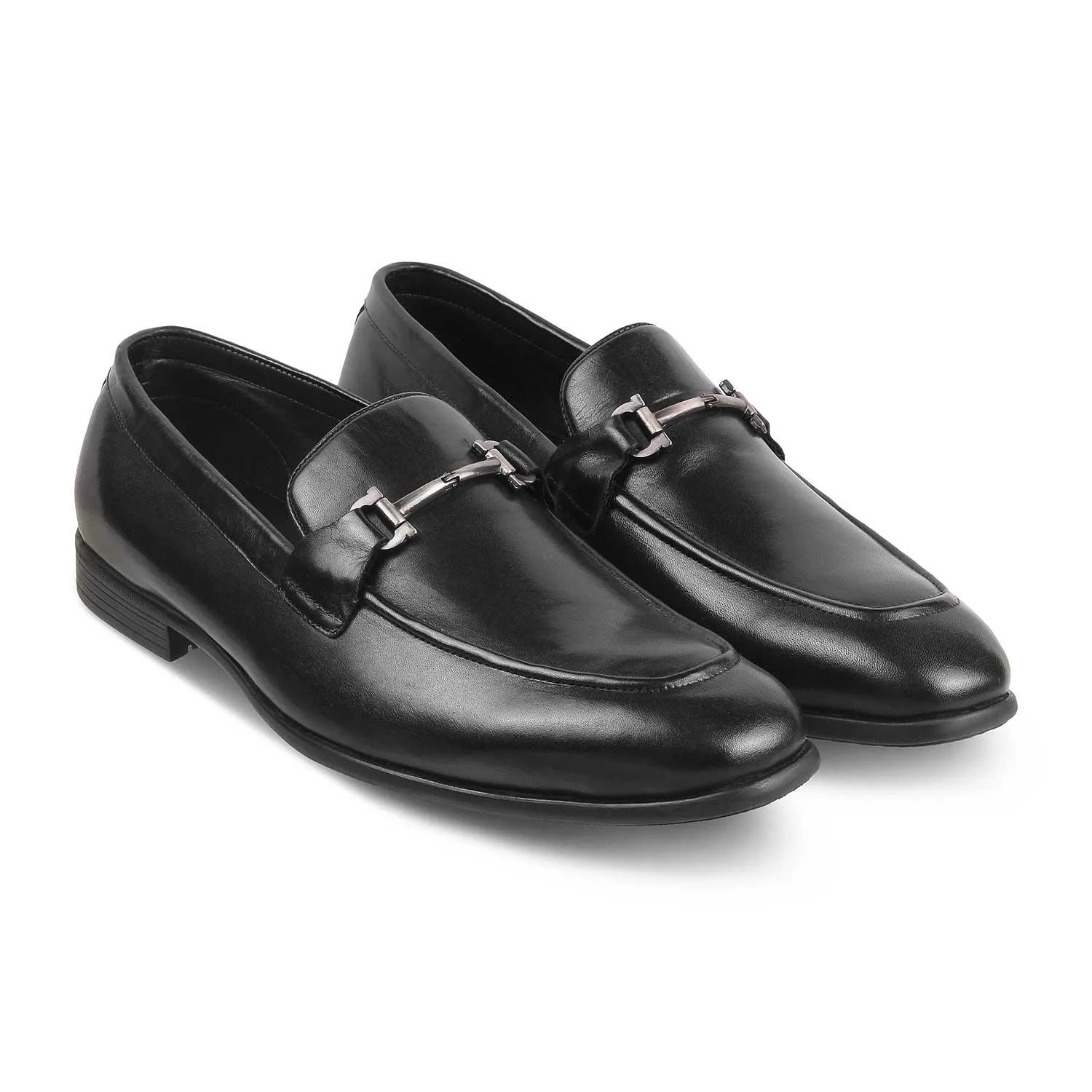 The Yobaa Black Men's Leather Loafers Tresmode Light In Loafers