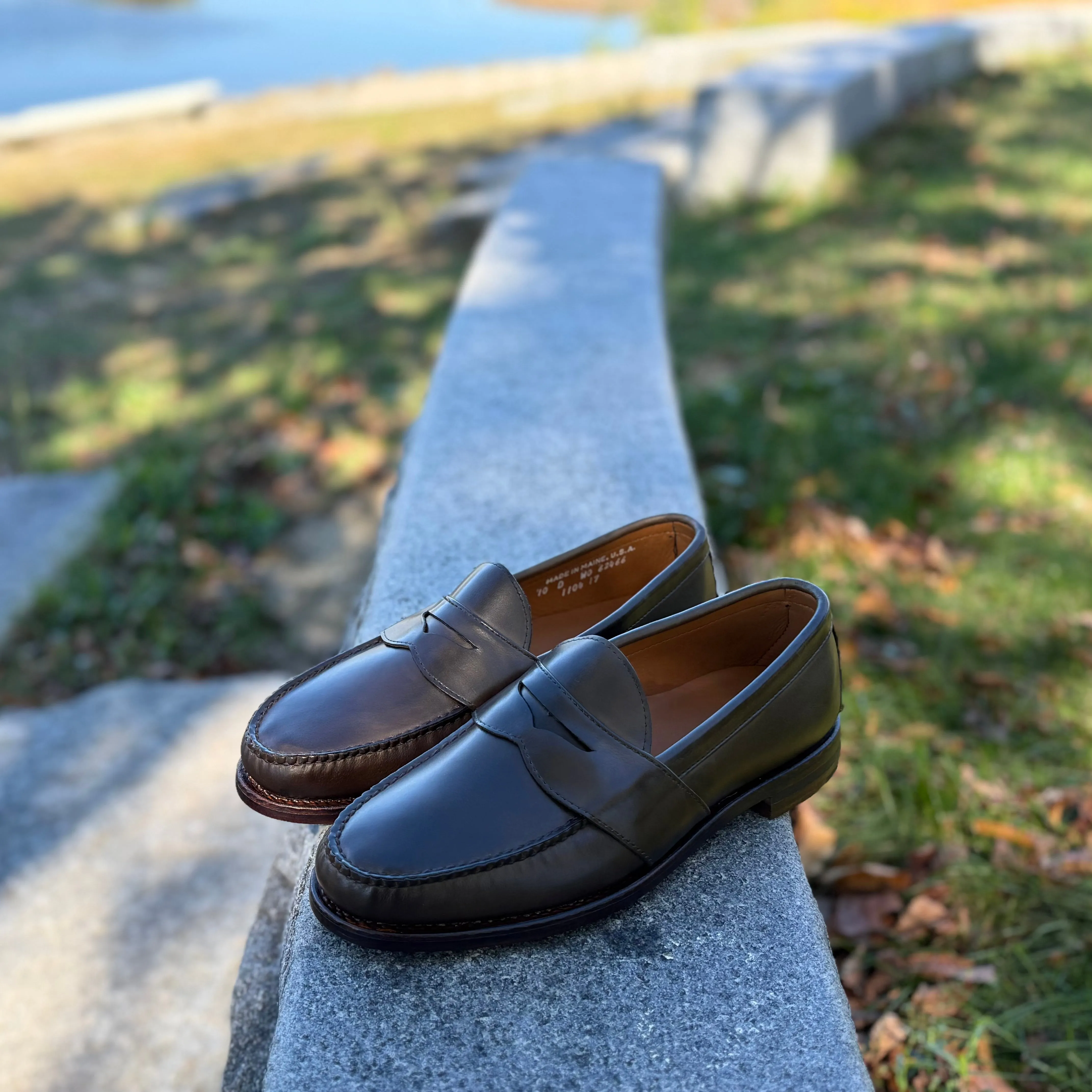 Weltline Penny Loafer - Olive Mimosa Calf Miu Miu Loafers Sale