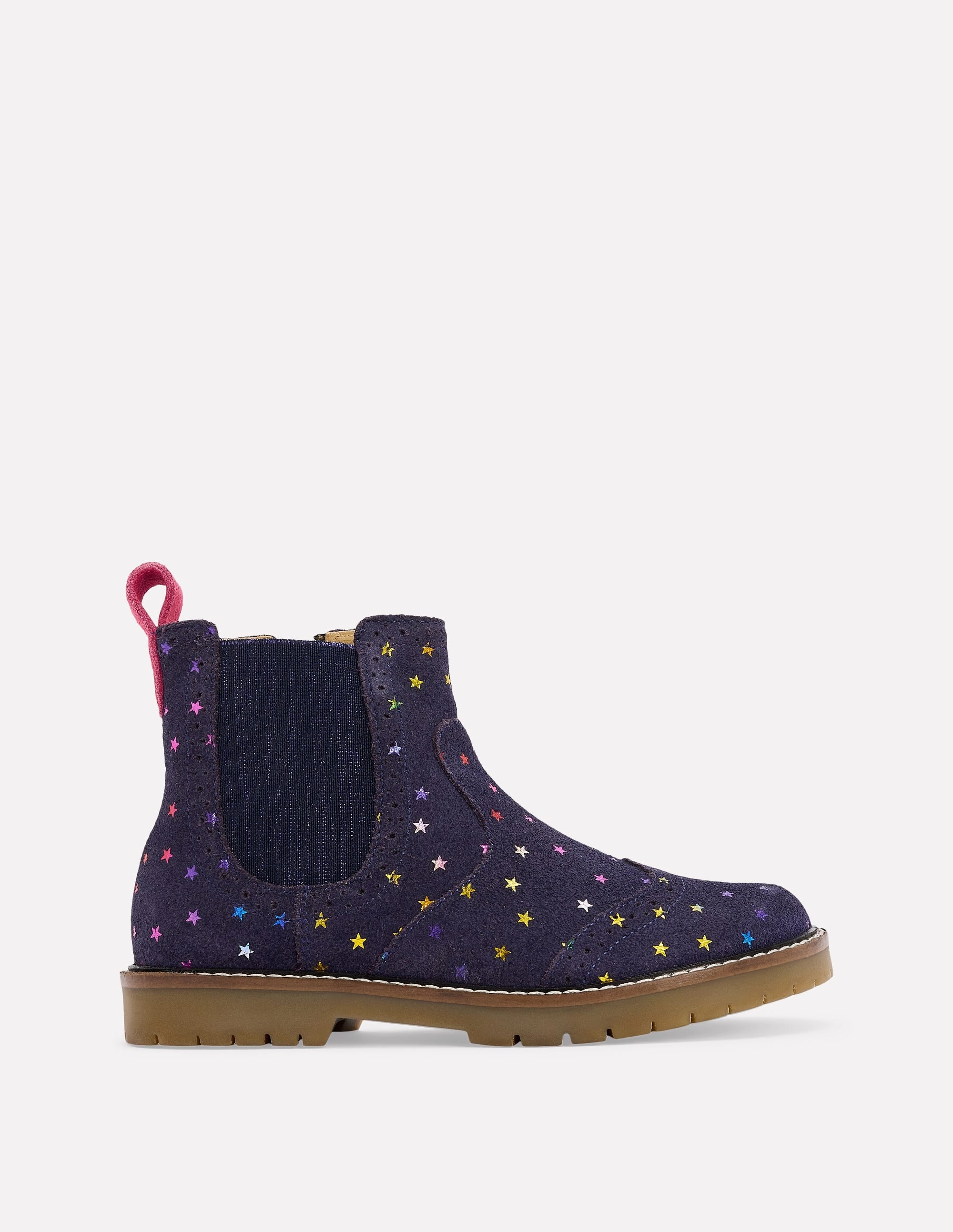 Leather Chelsea Boots-College Navy Metallic stars Hob Nailed Boots