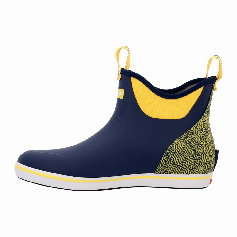 Orthopaedic Boots Tailgate Ankle Deck Round Toe Pull On Rain Boots