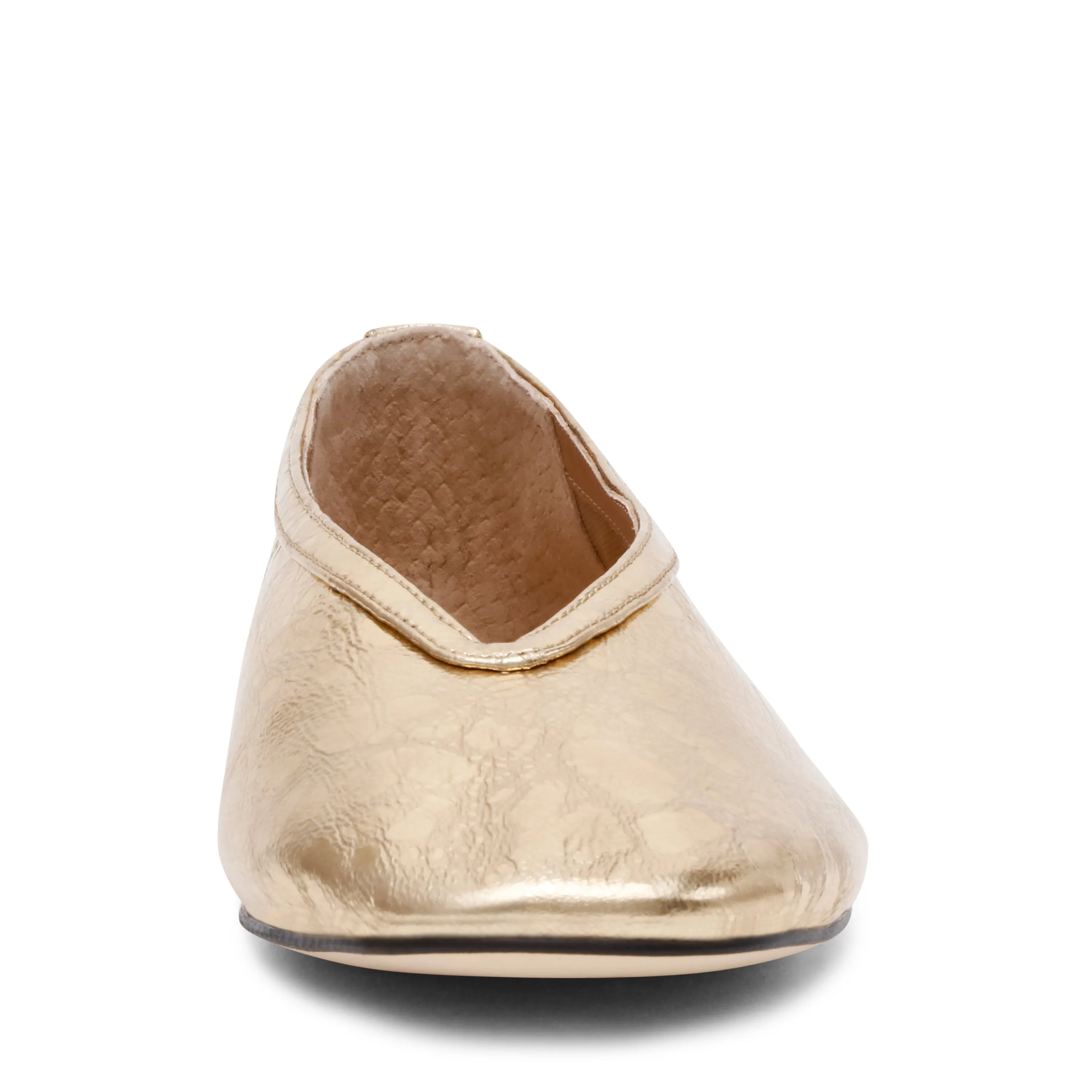 Comfortable Shoes For People With Flat Feet Leni Flat Shoe GOLD LEATHER