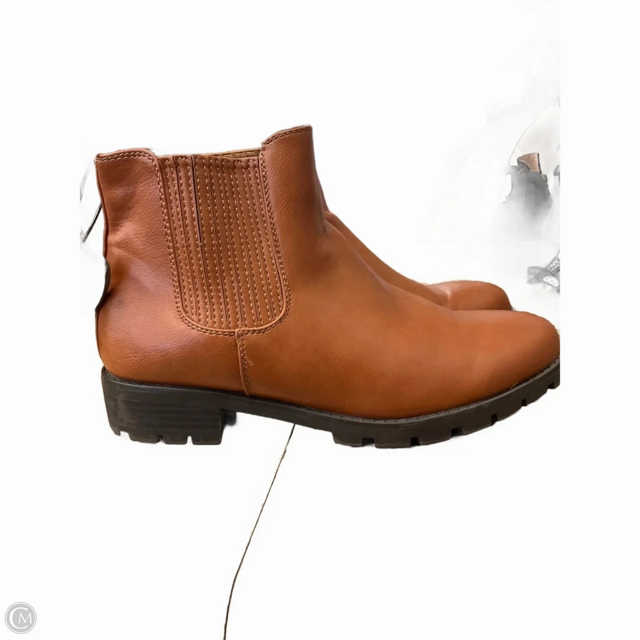 Monolith Pouch Ankle Boots Boots Ankle Flats By Sonoma In Brown, Size: 8