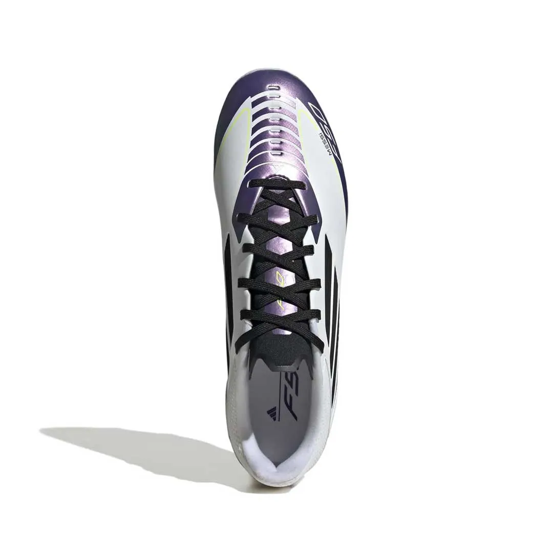 adidas - Unisex F50 League Messi Firm/Multi-Ground Soccer Cleats (IE9073) Black Gold Soccer Cleats