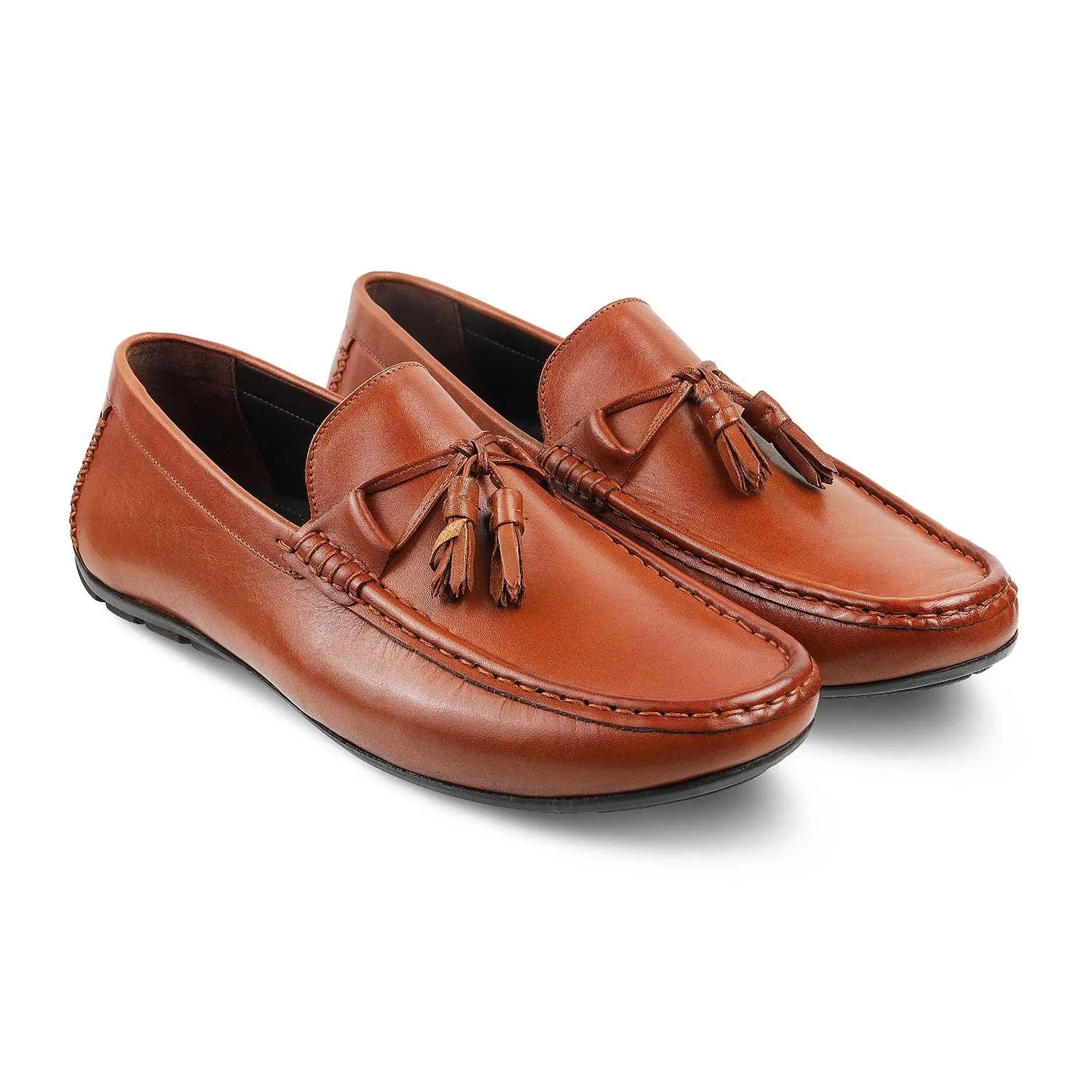 Kiltie Tassel Loafers The Totie Tan Men's Leather Driving Loafers Tresmode