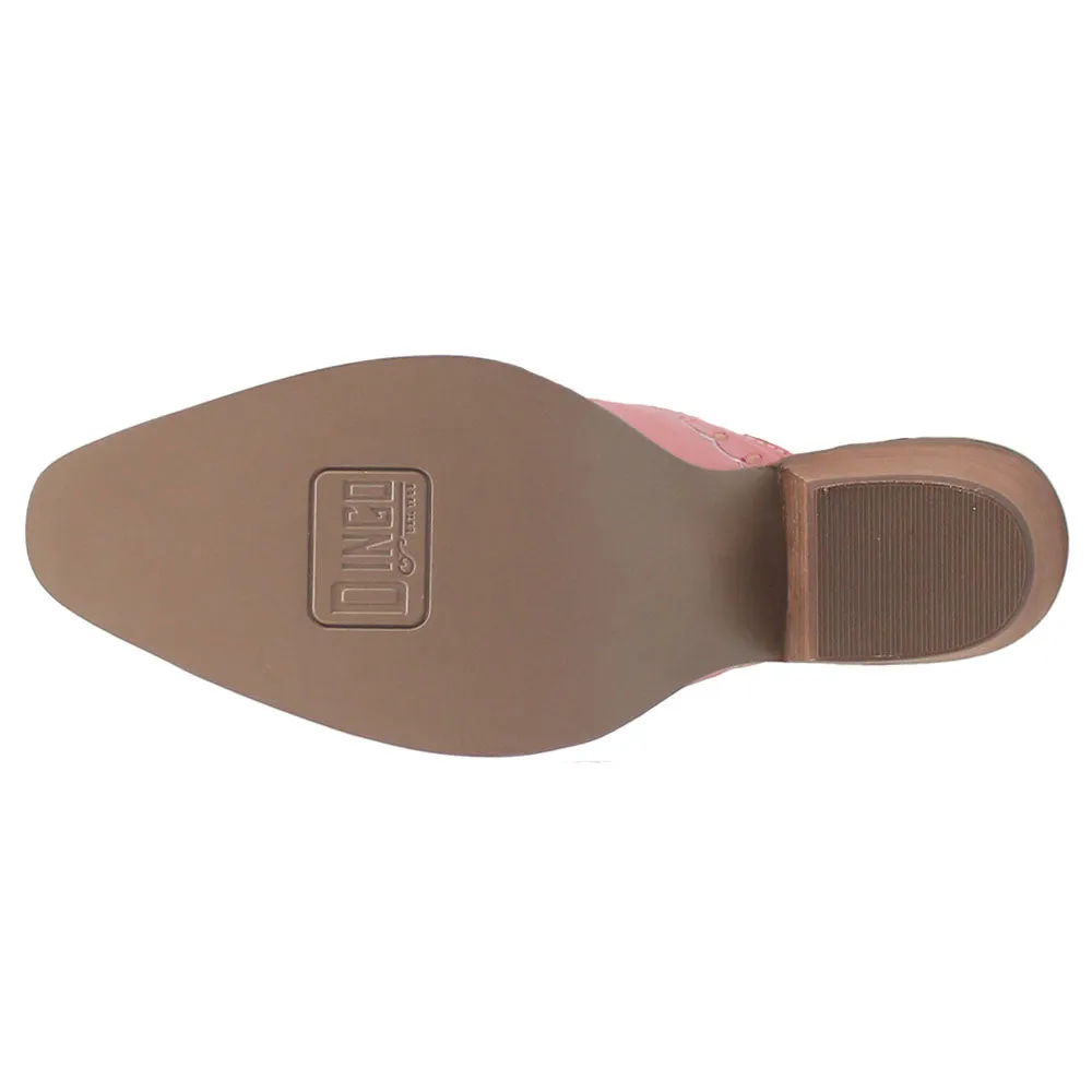 Double H Cowboy Boots Wildflower Floral Embroidered Round Toe Mule Booties