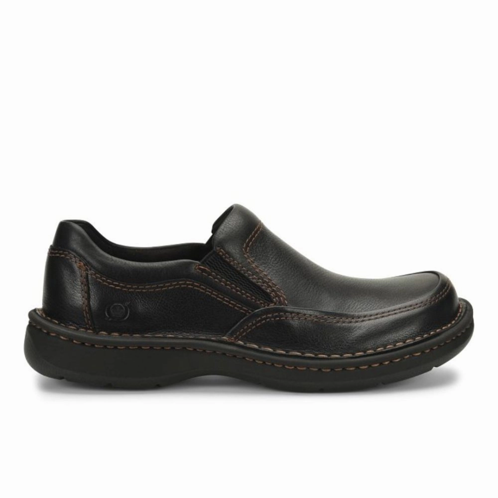 Born Men's Blast III - Black Full Grain Casual Dress Loafers