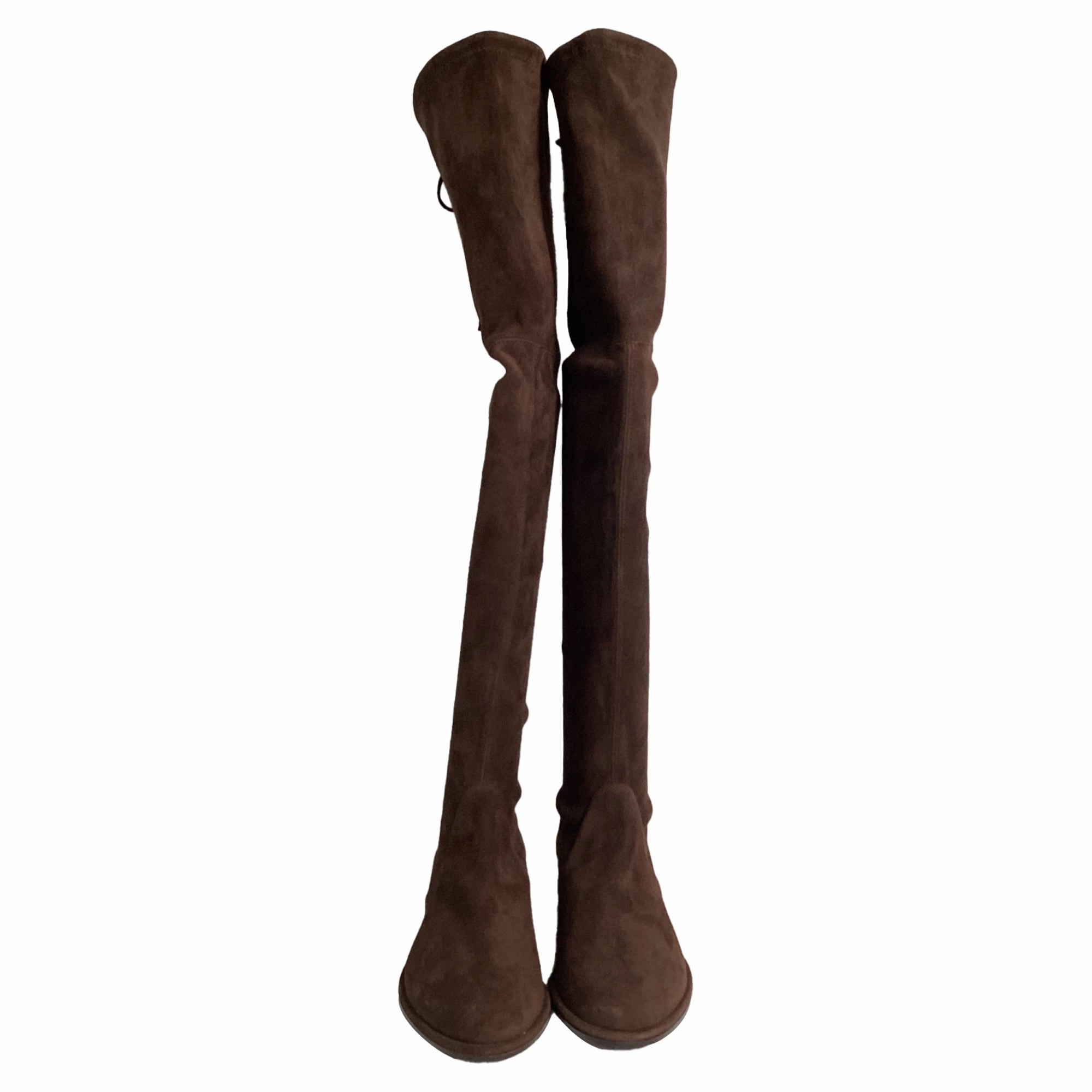 Brahma Boots Steel Toe Stuart Weitzman Lowland Over-The-Knee Boots in Brown Suede