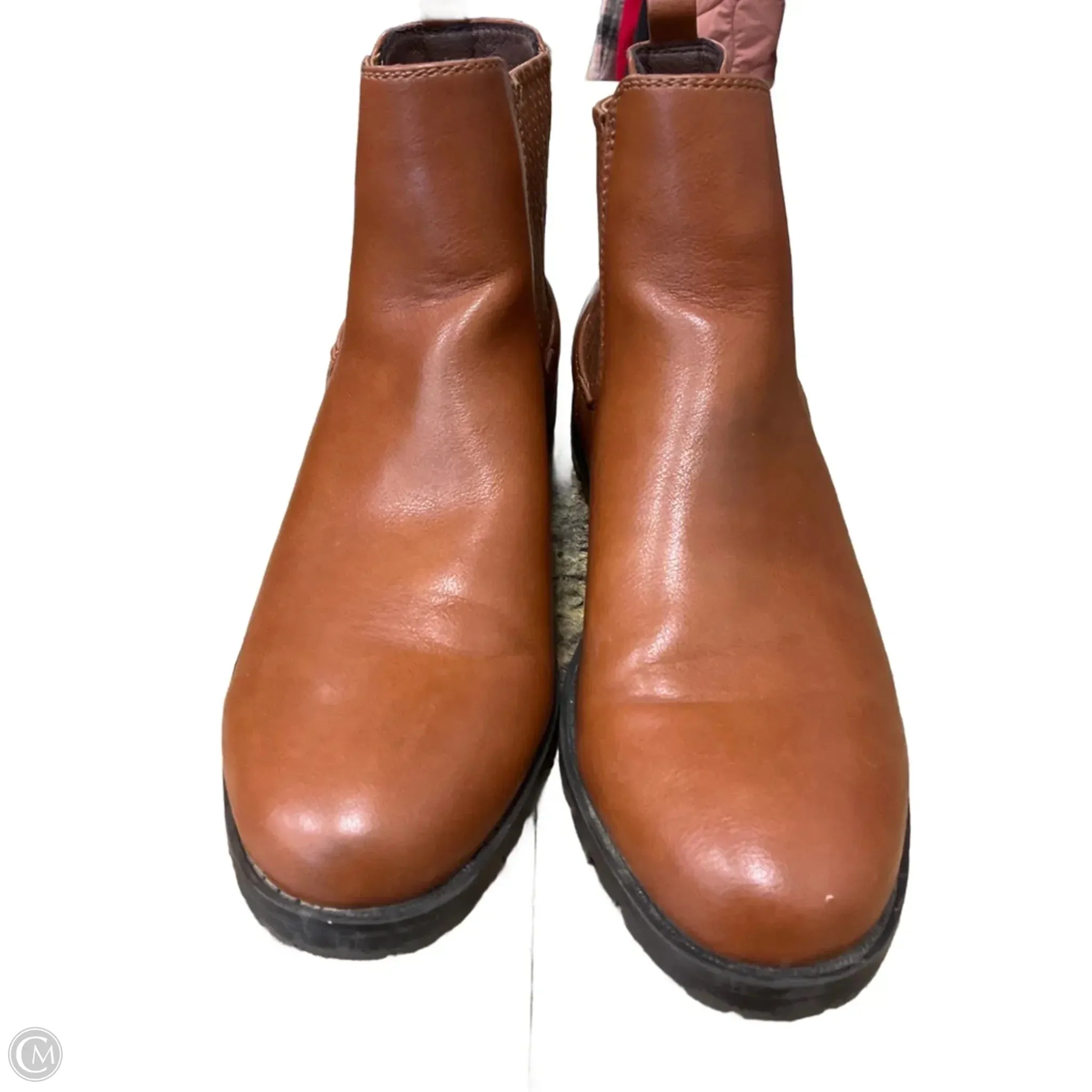 Ecru Ankle Boots Boots Ankle Flats By Sonoma In Brown, Size: 8