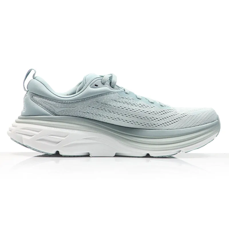 Gray Hoka One One Bondi 8 Women's Running Shoe - Cloud Blue/Ice Flow
