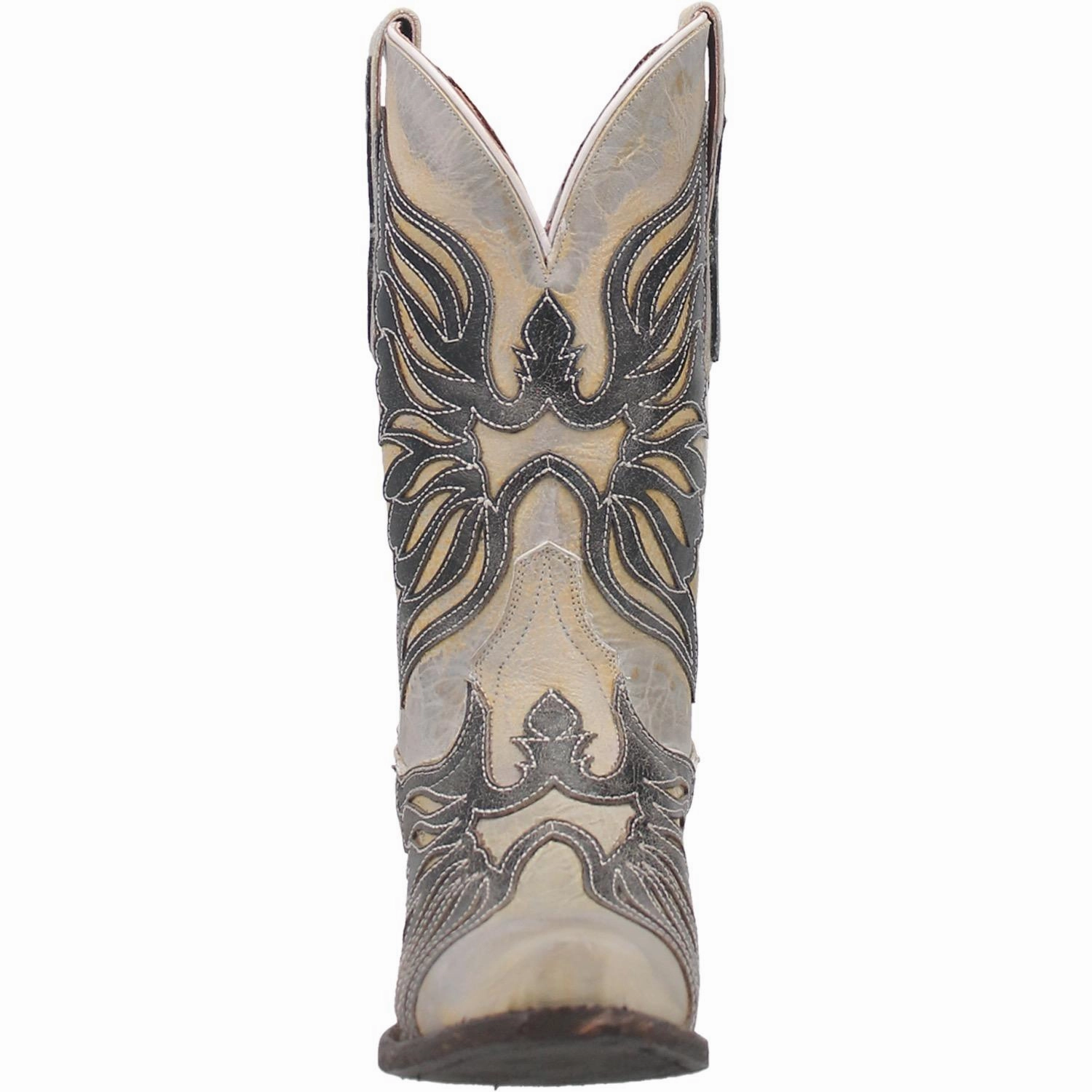 Dan Post Ladies Ndulgence Black and White Western Boots DP4347-BK Boots Resole