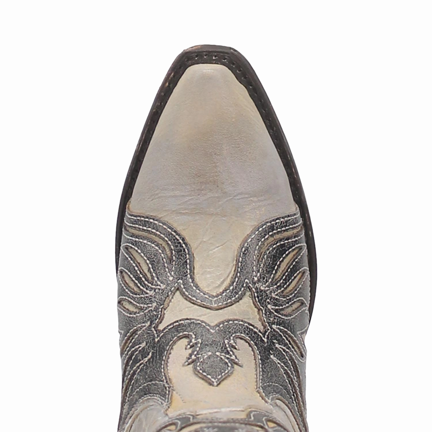 Boots Low Heel Dress Boots Dan Post Ladies Ndulgence Black and White Western Boots DP4347-BK