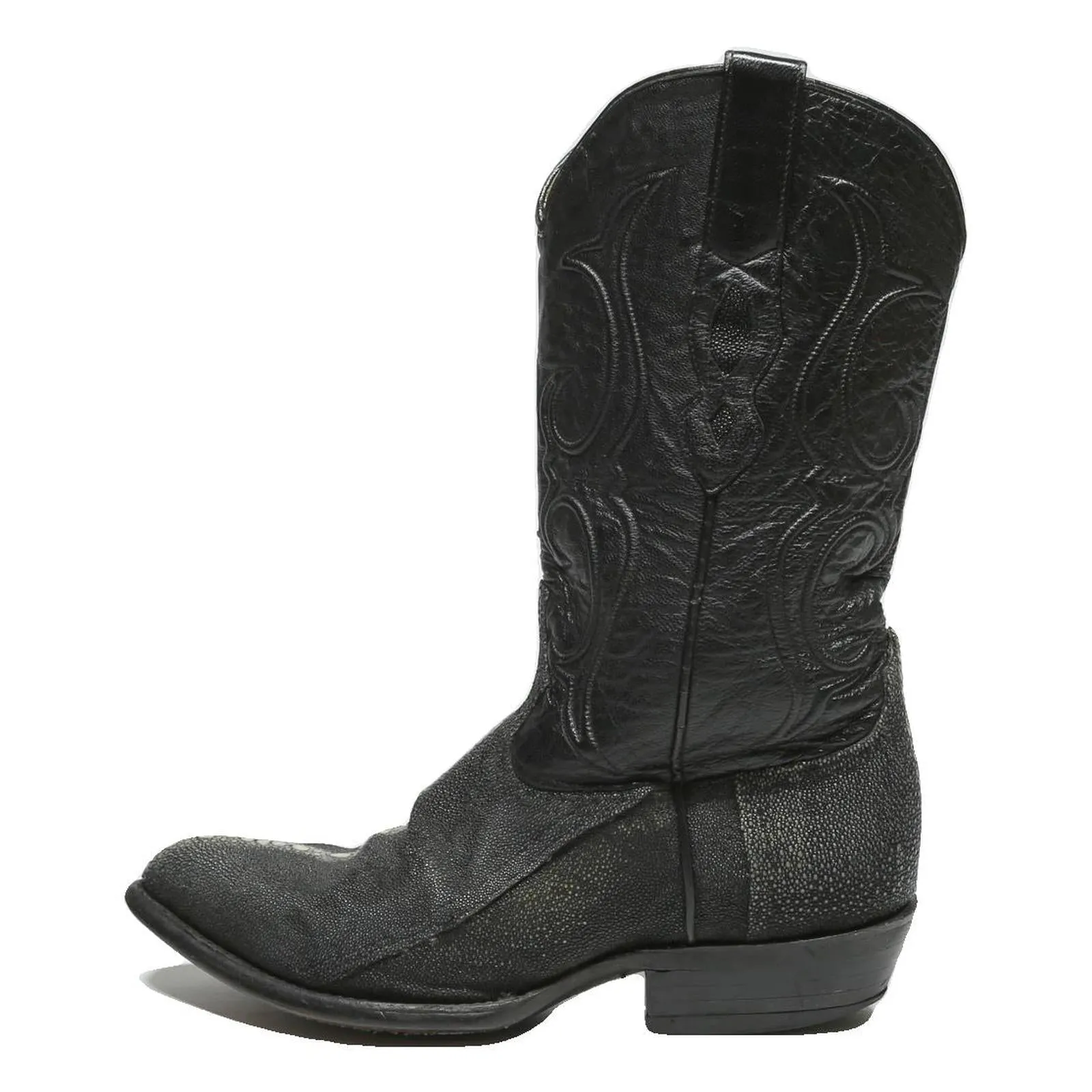 Bella Breeze Boots LOS ALTOS Womens Black Leather Cowboy Boots UK 7 Western Fashion Stitched