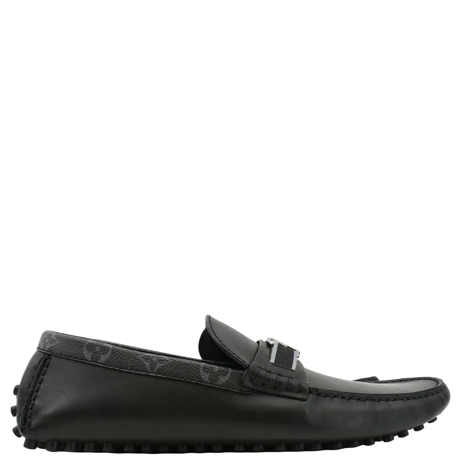 LOUIS VUITTON Hockenheim Moccasin Leather Loafers Black US 10 Massimo Dutti Loafers