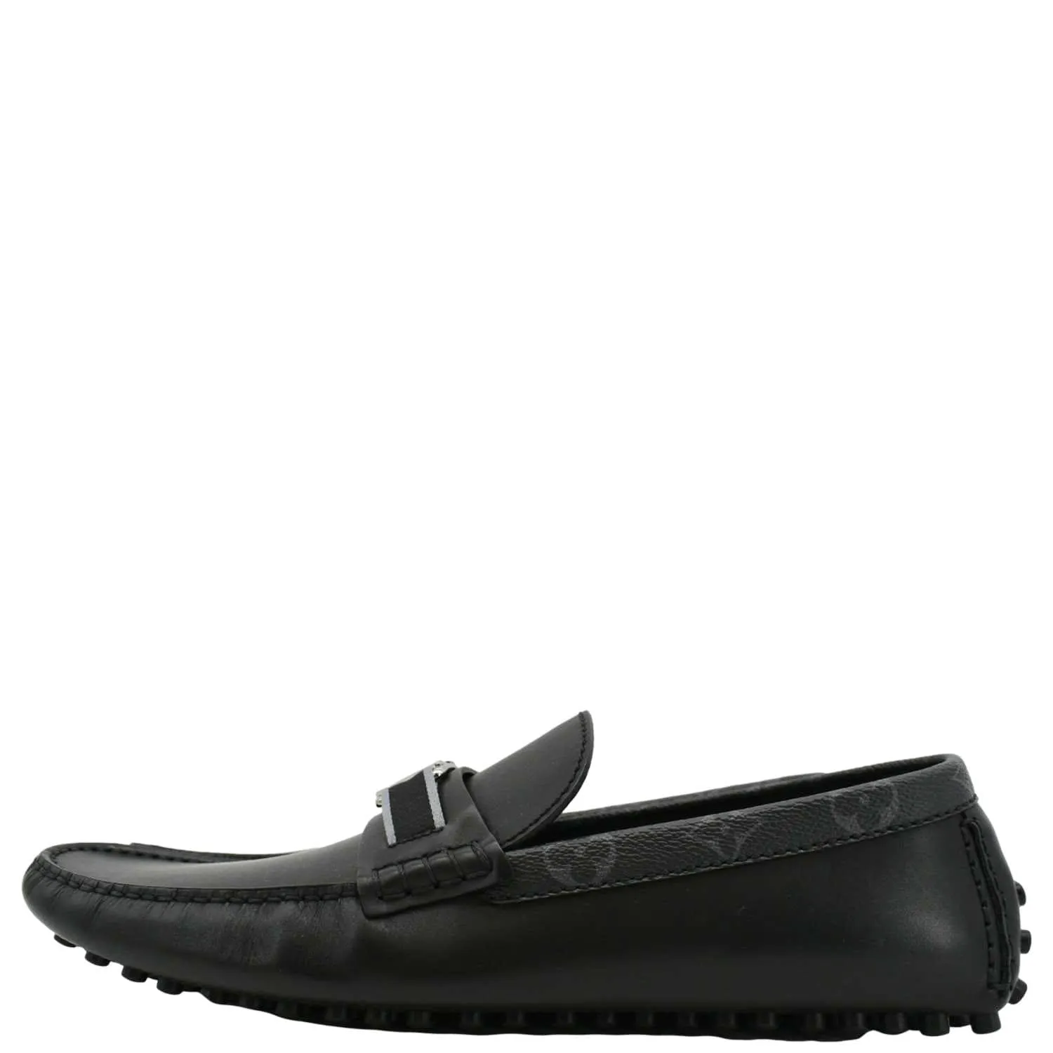 Loafers Moccasins LOUIS VUITTON Hockenheim Moccasin Leather Loafers Black US 10