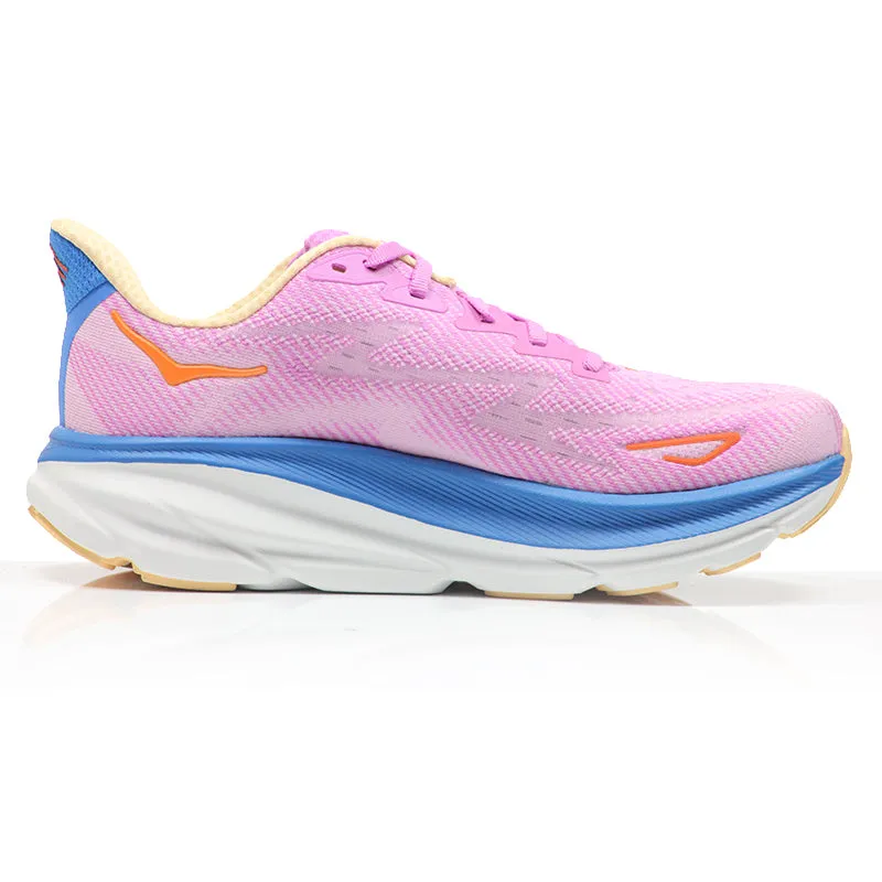 Running Shoes Good For Walking Hoka One One Clifton 9 Women's Wide Fit Running Shoe - Cyclamen/Sweet Lilac
