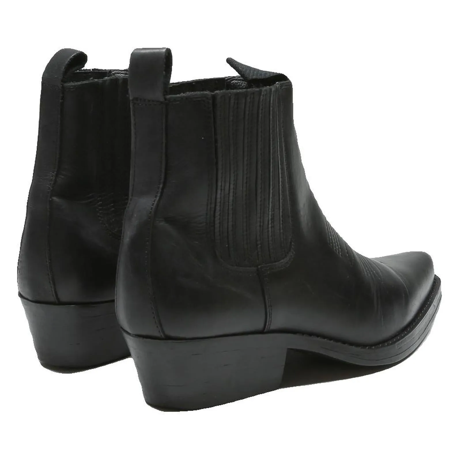 Boots Over The Knee Boots KRNTUCKY'S WESTERN Womens Ankle Boots Leather Black UK 6 Stylish Western