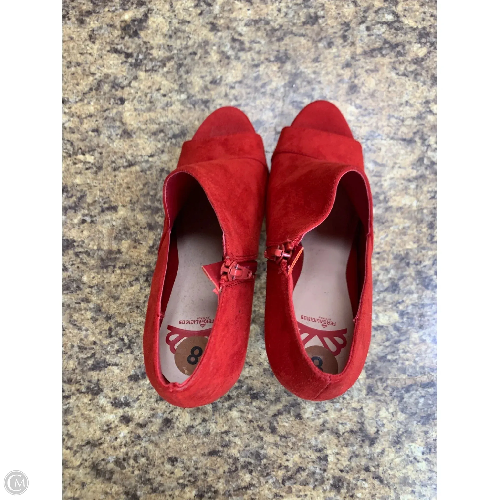 Dicker Ankle Boots Boots Ankle Heels By Fergalicious In Red, Size: 8