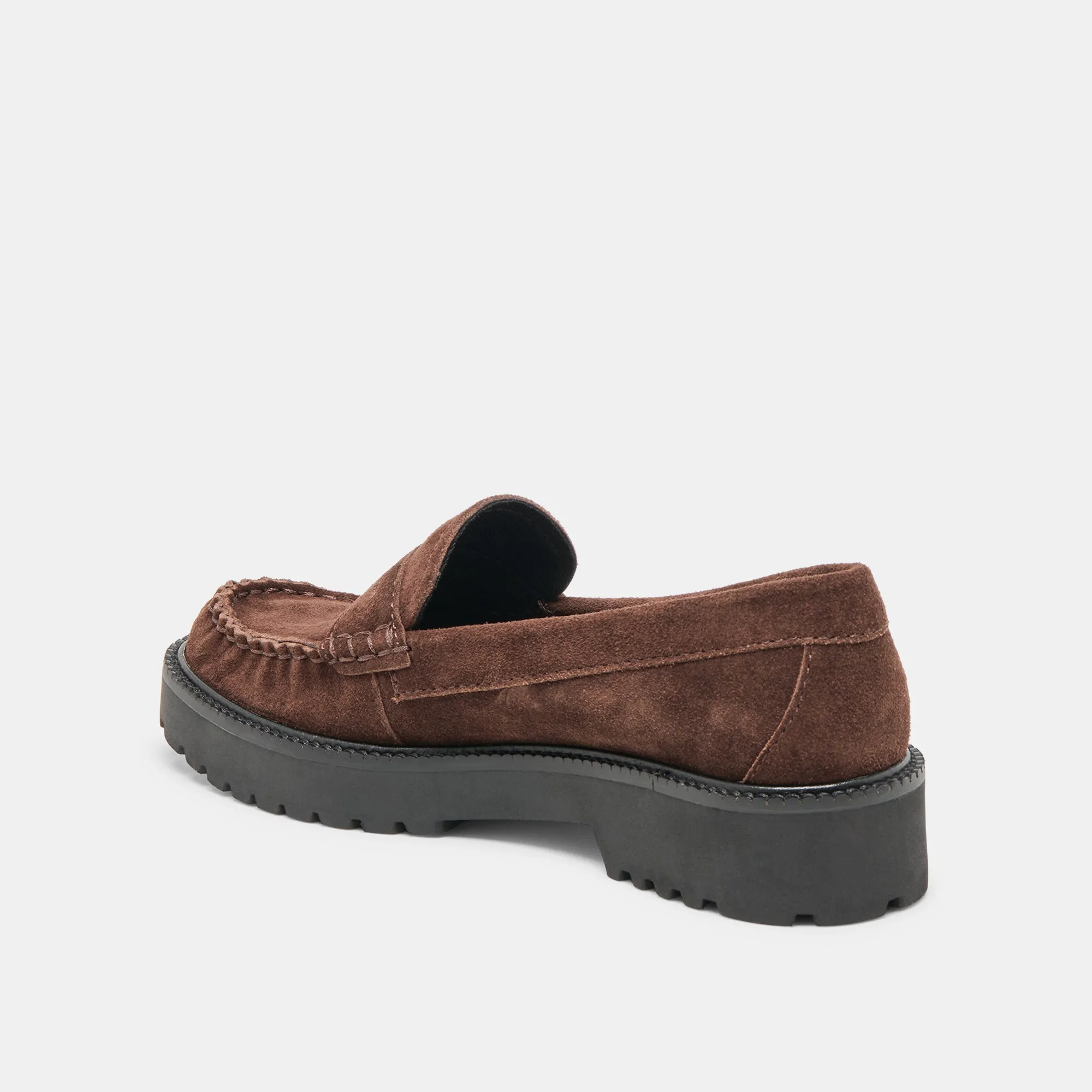Loafers Platform MEREK LOAFERS DK BROWN SUEDE
