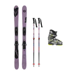Brown Western Boots Volkl Kids' Revolt Jr Sport Ski Package