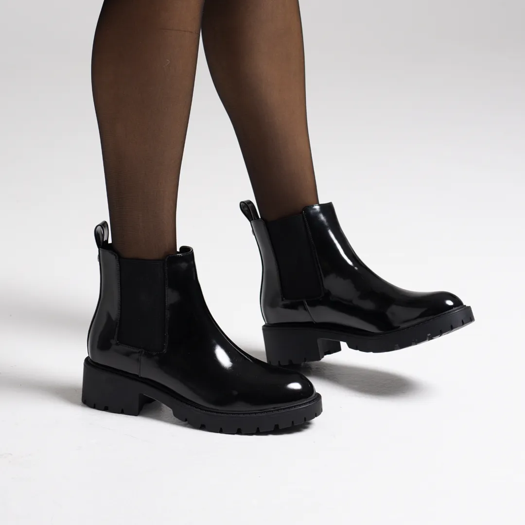 Toddler Chelsea Boots Jaya Chelsea Gusset Boots - Black Box PU