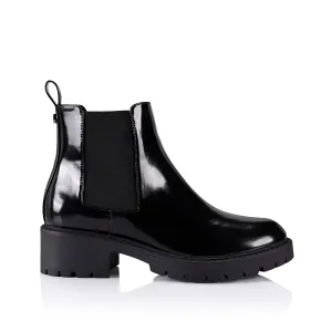 Military Surplus Boots Jaya Chelsea Gusset Boots - Black Box PU