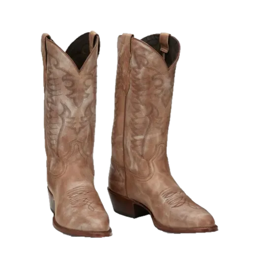 Tony Lama Men's Tascosa Suntan Brown Round Tan Western Boots TL3018 Boots Ren Faire