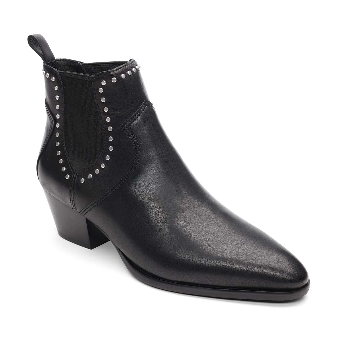 Funk Western Studded Bootie Cowboy Boots Square Toe