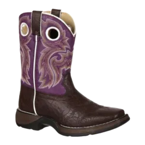 Durango Youth Girl's Lil Durango Purple & Brown Western Boots BT386 Small Dog Boots