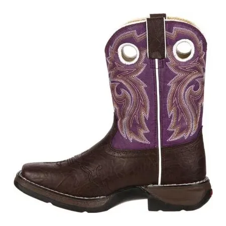 Durango Youth Girl's Lil Durango Purple & Brown Western Boots BT386 Rural King Work Boots