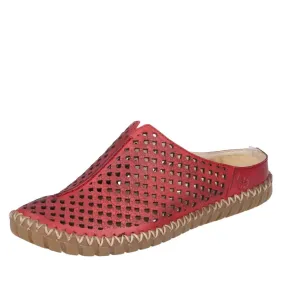 M2885-35 Mule Burgundy Slip On Business Shoes