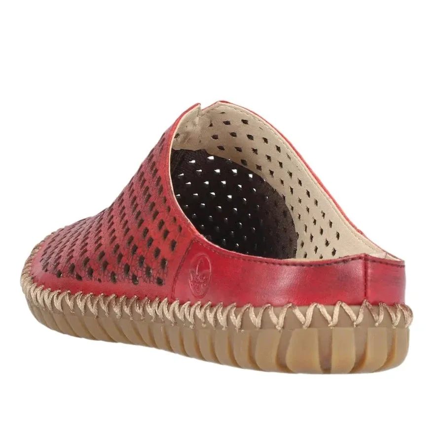 M2885-35 Mule Burgundy Slip Ons Goodyear