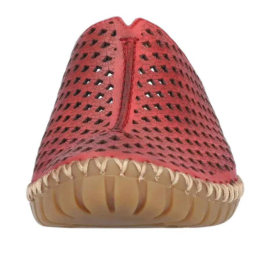 Denim Slip On M2885-35 Mule Burgundy