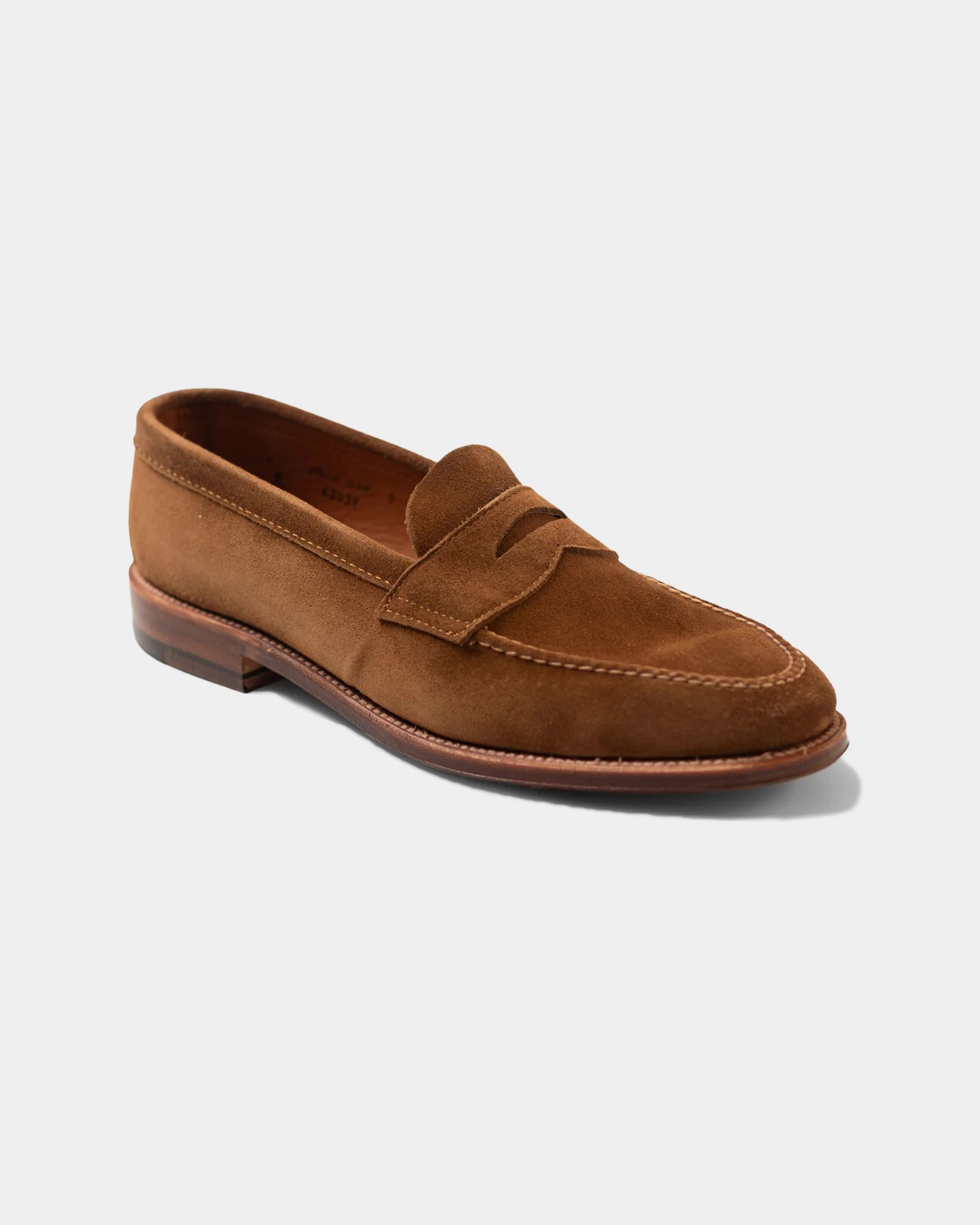 Johnston Murphy Sheepskin Loafers Made-in-America Snuff Suede Unlined Leisure Handsewn Loafer