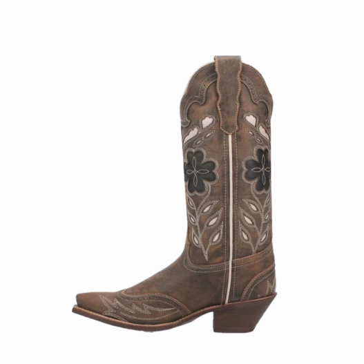 Soft Sole Work Boots Laredo Ladies Zuri Snip Toe Brown Western Boots 54268-BN