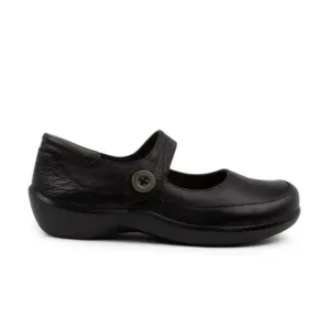 Mk Loafers Ziera Shoes Women's Gloria Comfort Mary Jane - Black Leather