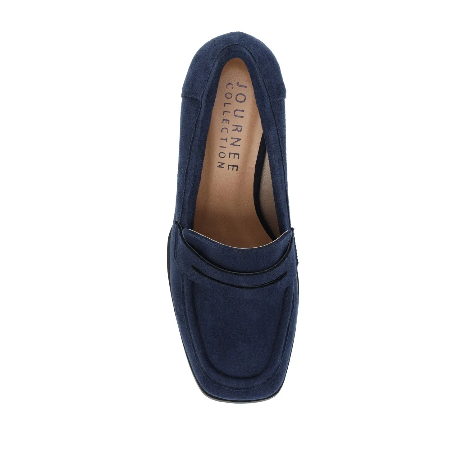 MALLEAH BLOCK HEEL LOAFERS IN WIDE Comfy Loafers