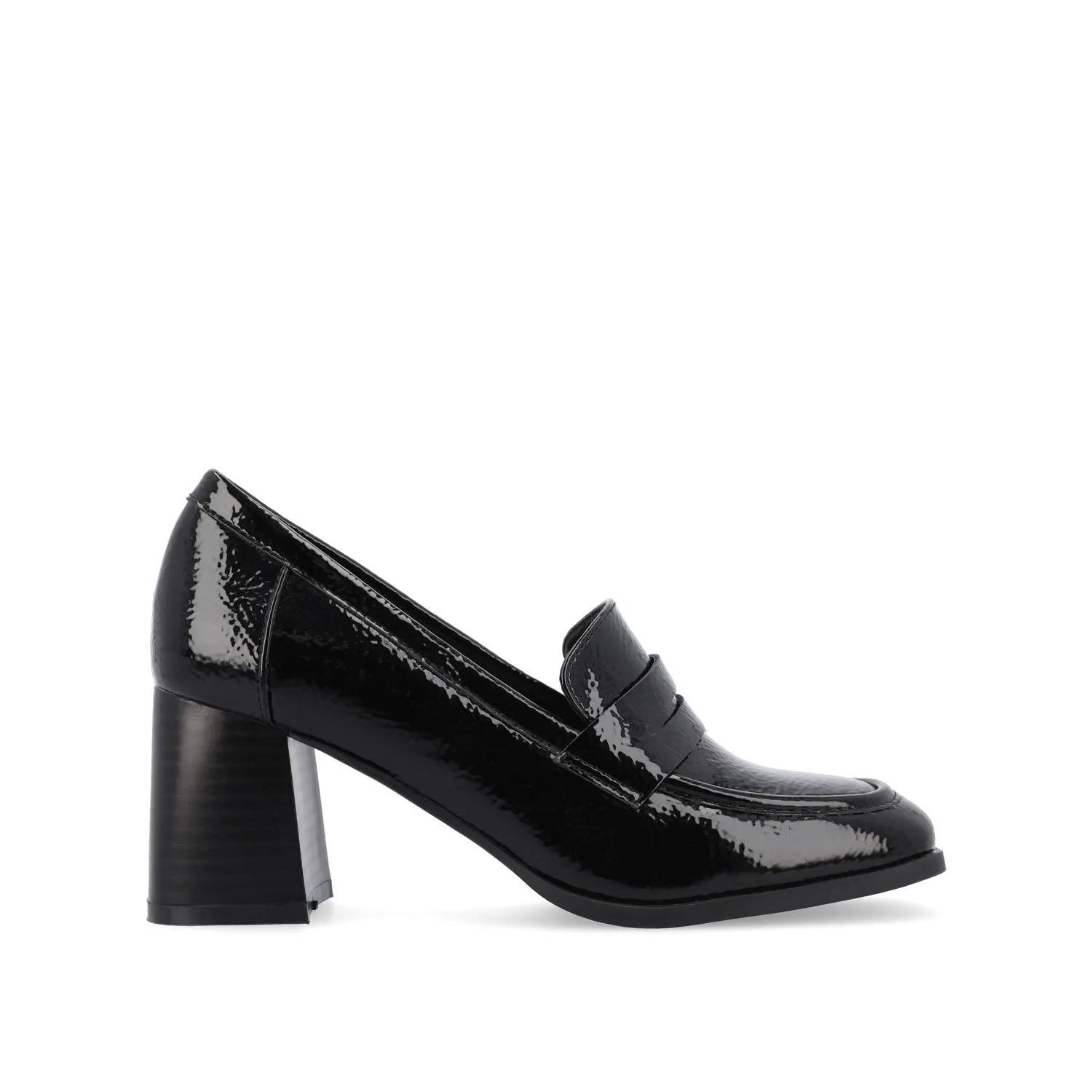 MALLEAH BLOCK HEEL LOAFERS IN WIDE Mansur Loafers
