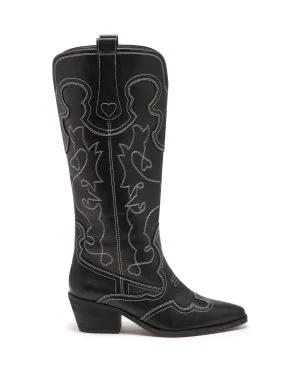 Nonslip Boots Malvin Cowboy Boot Black Smooth