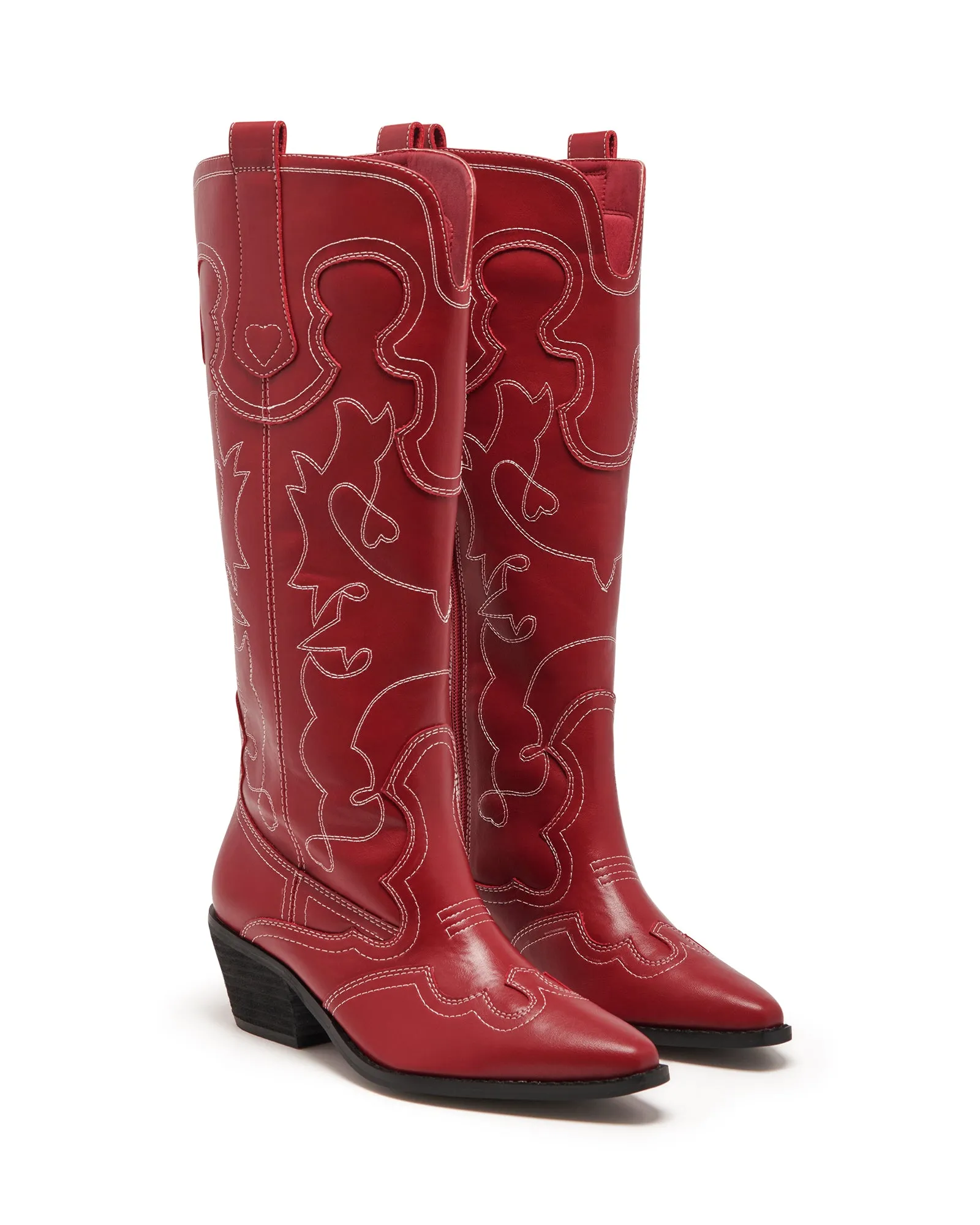 Malvin Cowboy Boot Cherry Smooth Stylish Boots