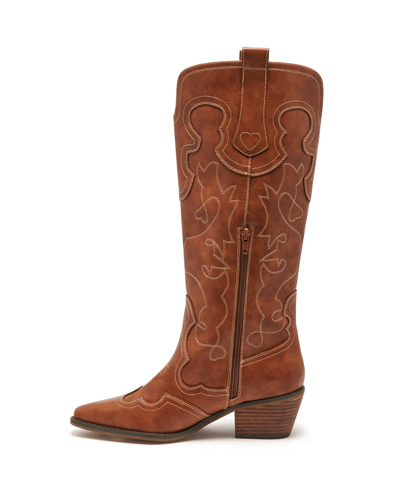 Malvin Cowboy Boot Tan Burnished Chelsea Boots Square Toe