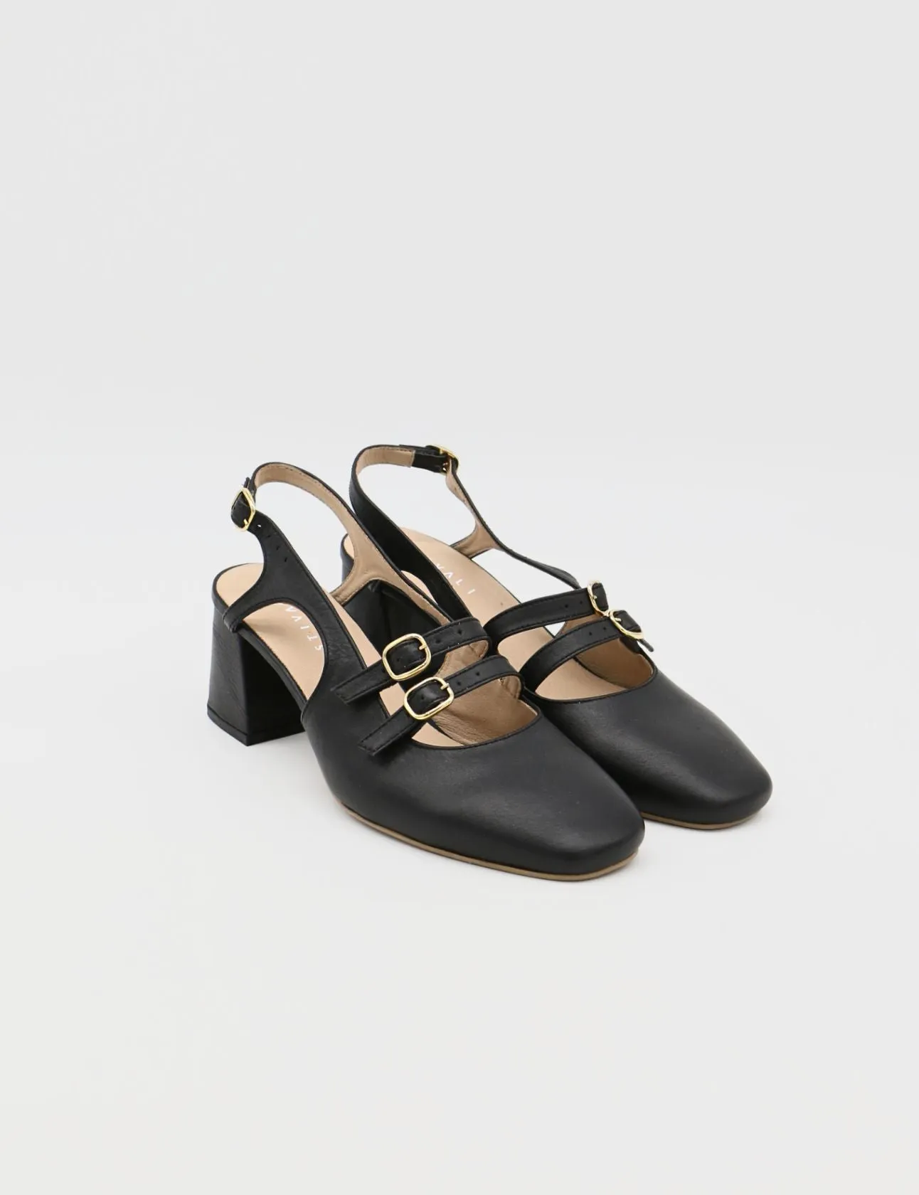 Encore Gust Slip On Shoe Marie mary janes in black leather womens shoes