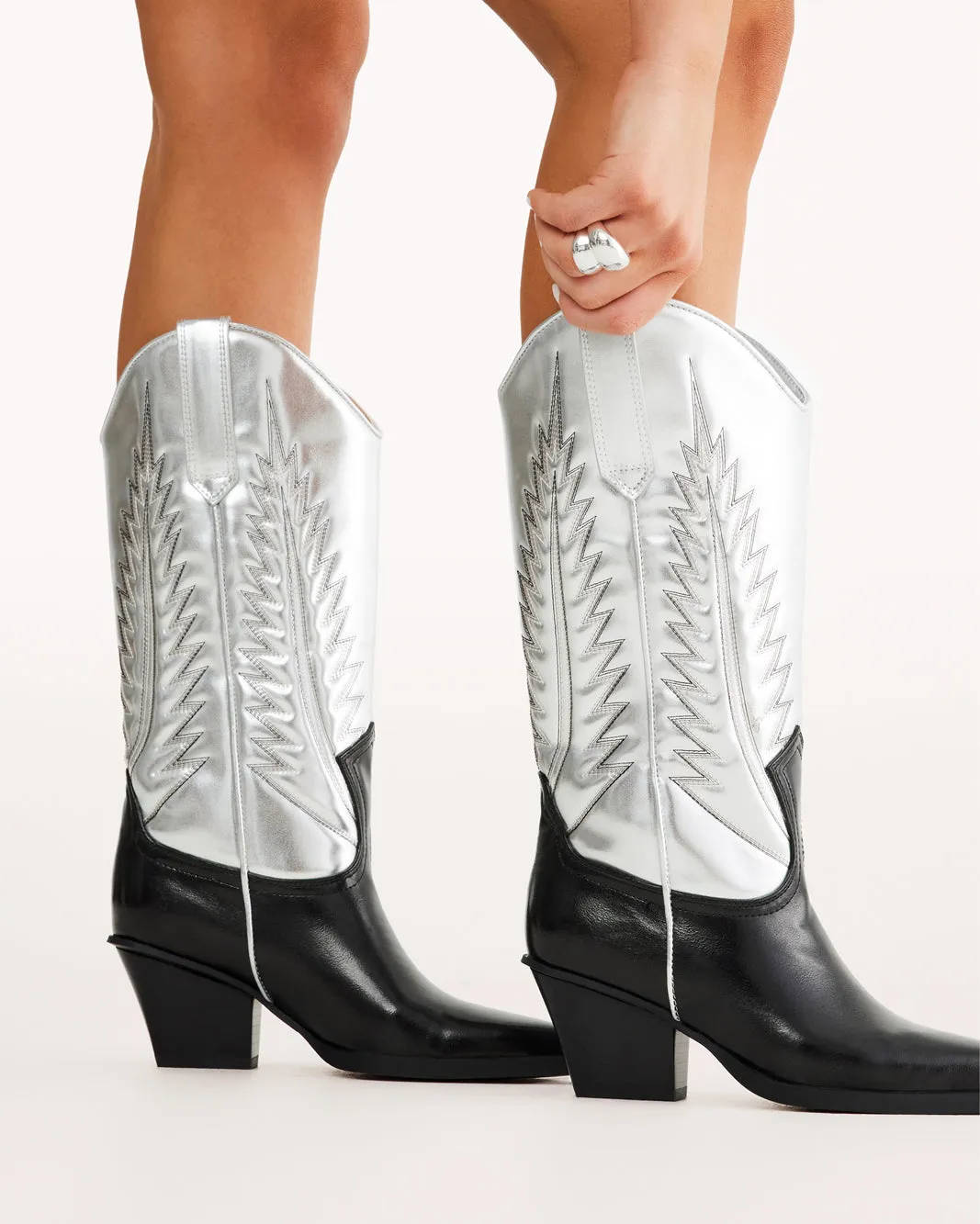 MARMALADE - BLACK-SILVER METALLIC Billini Boots