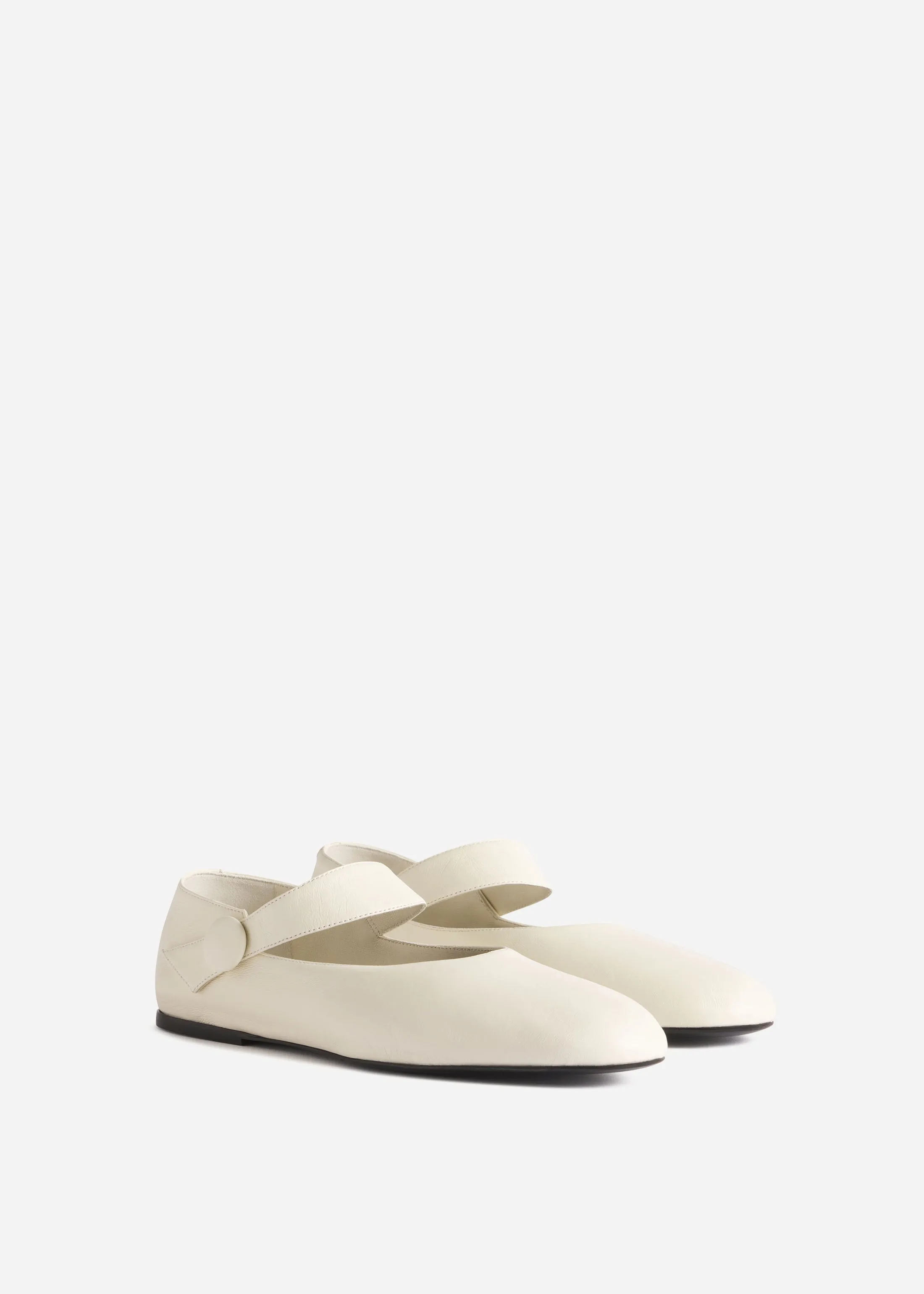 Mary Jane Ballerina Flat in Ivory Carbon Plate Running Shoes