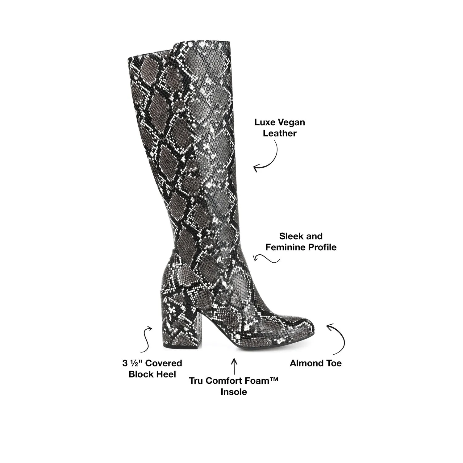 Rhinestone Combat Boots TAVIA KNEE-HIGH BOOTS IN WIDE CALF