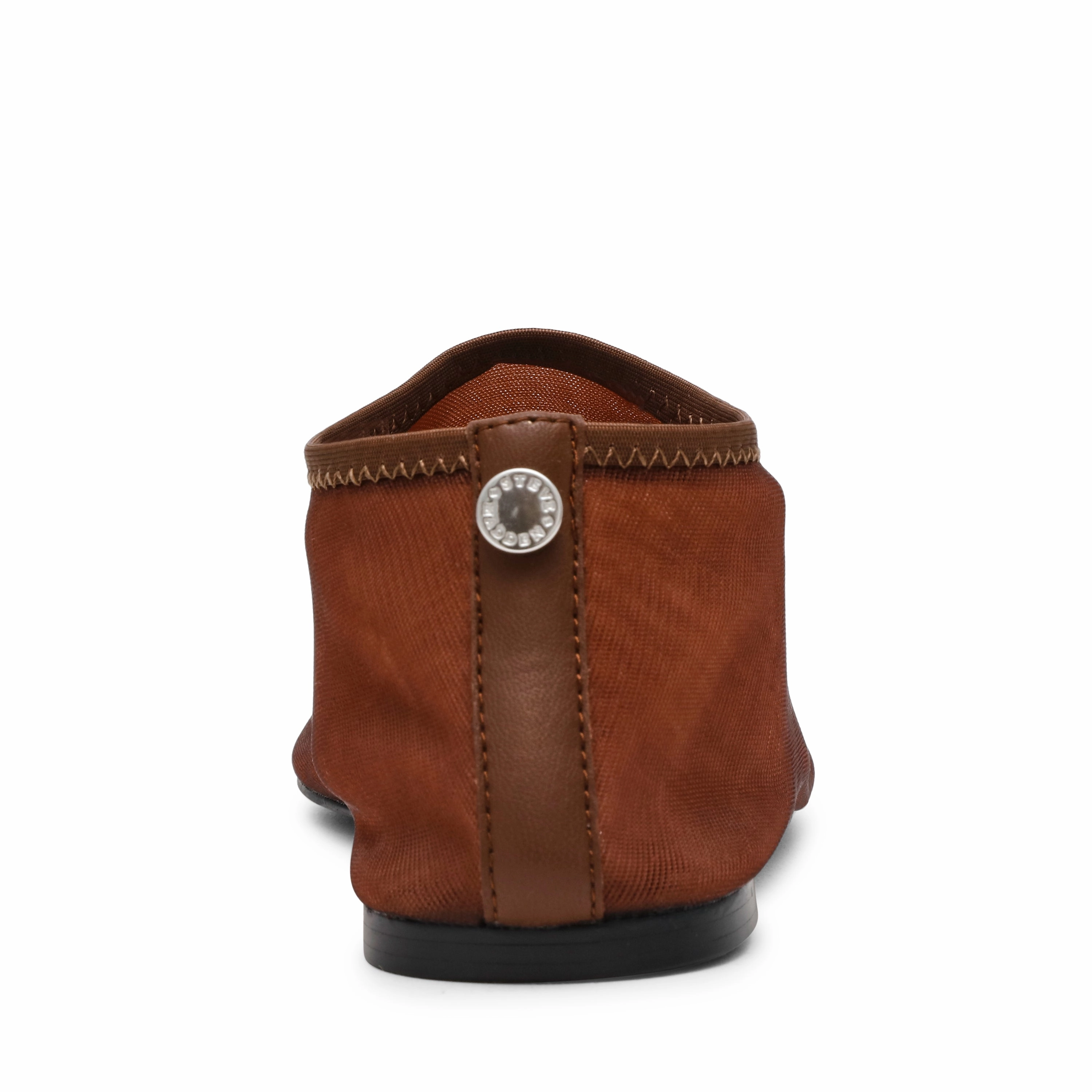 Silver Rhinestone Flat Shoes Mino Sandal DK SEPIA BROWN