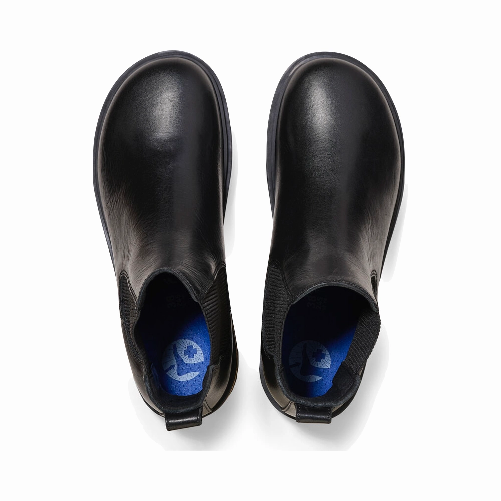 Birkenstock Women's Highwood Leather Pull On Chelsea Boot in Black Cliffs By White Mountain Boots