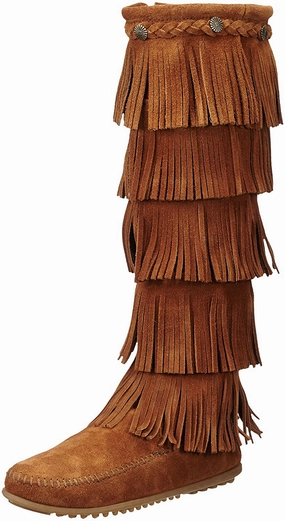Tall Winter Boots Minnetonka Women's 5-Layer Fringe Boot