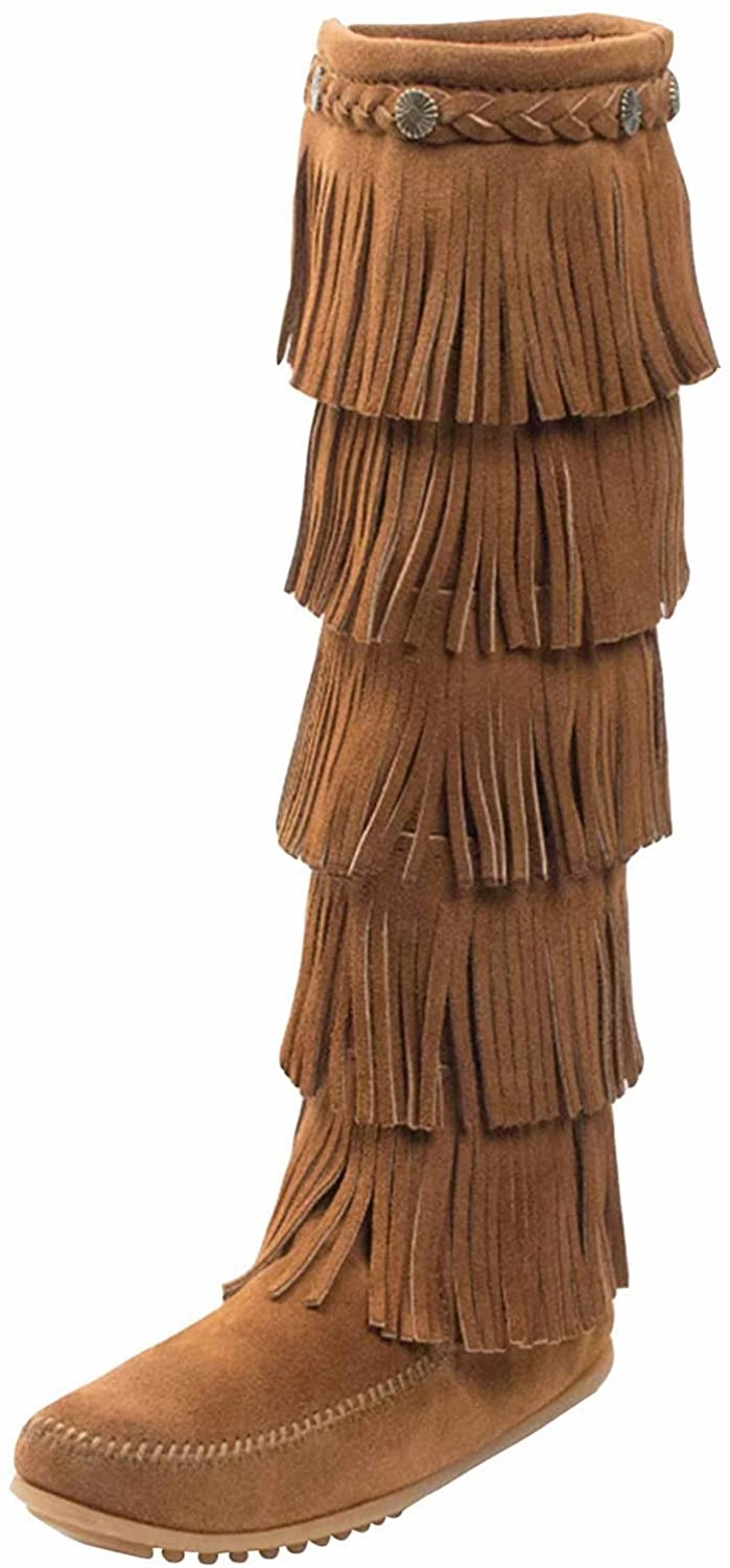 Chelsea Boots With Suit Minnetonka Women's 5-Layer Fringe Boot